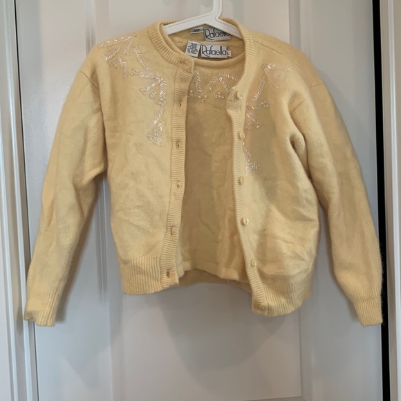 Angora and lambswool sweater set 🌻 adorable, fits S-M - Picture 1 of 5